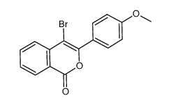 4-bromo-3-(4-(methoxy)phenyl)-1H-isochromen-1-one结构式