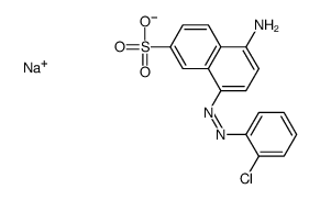 sodium 5(or 8)-amino-8(or 5)-[(2-chlorophenyl)azo]naphthalene-2-sulphonate结构式