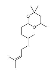 2-(3,7-dimethyloct-6-enyl)-4,4,6-trimethyl-1,3-dioxane结构式