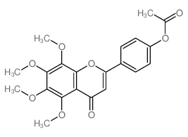 4H-1-Benzopyran-4-one,2-[4-(acetyloxy)phenyl]-5,6,7,8-tetramethoxy-结构式