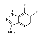 3-氨基-6,7-二氟-1H-吲唑结构式