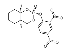 2-(2,4-dinitrophenoxy)-2-oxo-trans-5,6-tetramethylene-1,3,2-dioxaphosphorinane结构式