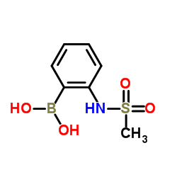 2-甲磺酰氨基苯硼酸结构式