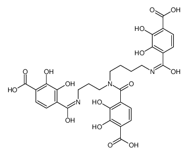 4-[4-[(4-carboxy-2,3-dihydroxybenzoyl)-[3-[(4-carboxy-2,3-dihydroxybenzoyl)amino]propyl]amino]butylcarbamoyl]-2,3-dihydroxybenzoic acid Structure