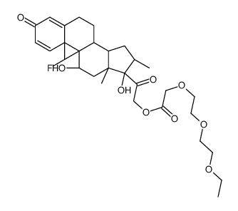 [2-[(8S,9R,10S,11S,13S,14S,16R,17R)-9-fluoro-11,17-dihydroxy-10,13,16-trimethyl-3-oxo-6,7,8,11,12,14,15,16-octahydrocyclopenta[a]phenanthren-17-yl]-2-oxoethyl] 2-[2-(2-ethoxyethoxy)ethoxy]acetate Structure