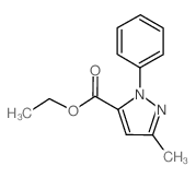 3-甲基-1-苯基-1H-吡唑-5-羧酸乙酯结构式