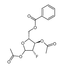 1,3-di-O-acetyl-5-O-benzoyl-2-deoxy-2-fluoro-D-arabinofuranose结构式