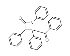4-benzoyl-1,3,4-triphenylazetidin-2-one结构式
