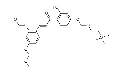 (E)-3-(2,4-bis(methoxymethoxy)phenyl)-1-(2-hydroxy-4-((2-(trimethylsilyl)ethoxy)methoxy)phenyl)prop-2-en-1-one结构式