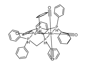 {(palladium)(manganese)(Cl)(carbonyl)3(μ-dppm)2} Structure