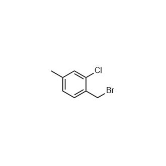 1-(溴甲基)-2-氯-4-甲基苯结构式