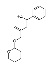 1-phenyl-3-(((tetrahydro-2H-pyran-2-yl)oxy)methyl)but-3-en-1-ol结构式