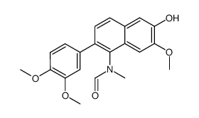 2-(3,4-dimethoxyphenyl)-6-hydroxy-7-methoxy-1-(N-methylformamido)naphthalene结构式