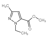 1-乙基-3-甲基-1H-吡唑-5-羧酸甲酯结构式