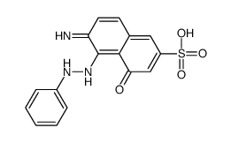 6-imino-4-oxo-5-(2-phenylhydrazinyl)naphthalene-2-sulfonic acid Structure