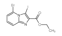 5-溴-3-碘咪唑[1,2-a]吡啶-2-羧酸乙酯结构式