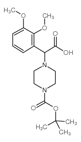 2-(4-Boc-哌嗪)-α-(2,3-二甲氧基-苯基)乙酸结构式