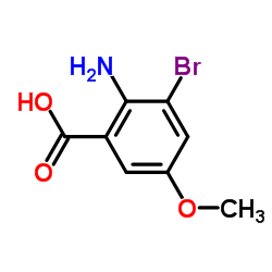 3-溴-5-甲氧基邻氨基苯甲酸结构式