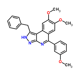 1-Benzyl-7,8-dimethoxy-5-(3-methoxyphenyl)-2H-pyrazolo[3,4-c]isoquinoline结构式