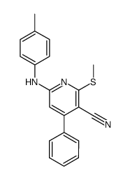 2-Methylsulfanyl-4-phenyl-6-p-tolylamino-nicotinonitrile Structure