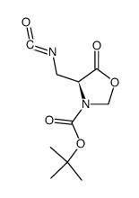 tert-butyl (S)-4-(isocyanatomethyl)-5-oxooxazolidine-3-carboxylate Structure