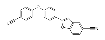2-[4-(4-cyanophenoxy)phenyl]-1-benzofuran-5-carbonitrile结构式
