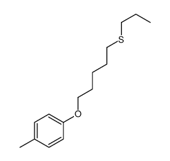 1-methyl-4-(5-propylsulfanylpentoxy)benzene Structure