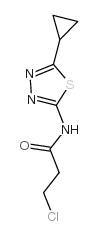 3-氯-n-(5-环丙基-1,3,4-噻二唑-2-基)丙酰胺结构式