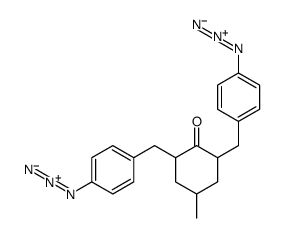 2,6-bis[(4-azidophenyl)methyl]-4-methylcyclohexan-1-one结构式