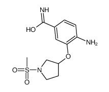 4-amino-3-(1-methanesulfonyl-pyrrolidin-3-yloxy)-benzamide结构式