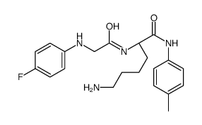 (2S)-6-amino-2-[[2-(4-fluoroanilino)acetyl]amino]-N-(4-methylphenyl)hexanamide结构式