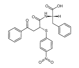 (R)-N-(3-benzoyl-2-((p-nitrophenyl)thio)propanoyl)-L-phenylalanine Structure