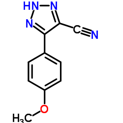 4-(4-Methoxyphenyl)-1H-1,2,3-triazole-5-carbonitrile结构式