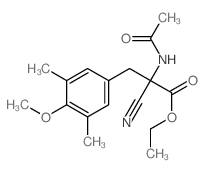 ethyl 2-acetamido-2-cyano-3-(4-methoxy-3,5-dimethyl-phenyl)propanoate Structure