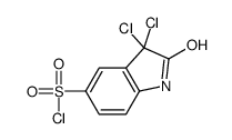 3,3-二氯-2-氧化吲哚-5-磺酰氯结构式