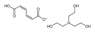tris(2-hydroxyethyl)ammonium hydrogen (E,E)-hexa-2,4-dienedioate结构式