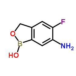6-氨基-5-氟苯并[c][1,2]氧硼杂环戊烷-1(3H)-醇结构式
