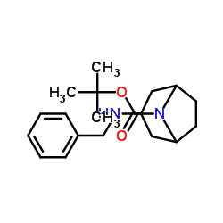 8-Azabicyclo[3.2.1]octane-8-carboxylic acid, 3-[(phenylmethyl)amino]-, 1,1-dimethylethyl ester Structure