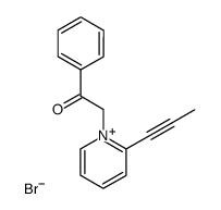 1-(2-oxo-2-phenylethyl)-2-(prop-1-yn-1-yl)pyridin-1-ium bromide Structure