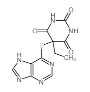 2,4,6(1H,3H,5H)-Pyrimidinetrione,5-ethyl-5-(9H-purin-6-ylthio)-结构式