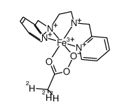 [[N,N'-dimethyl-N,N'-bis(2-pyridylmethyl)-1,2-diaminoethane]Fe(O3CCD3)](2+)结构式