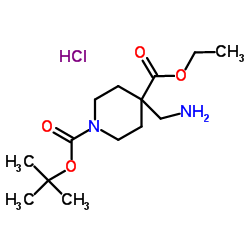 1-(叔丁氧羰基)-4-氨甲基哌啶-4-羧酸乙酯图片