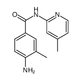 3-甲基-4-氨基-N-(4-甲基-2-吡啶基)苯甲酰胺结构式