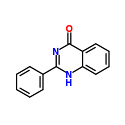 2-苯基-4-[3H]喹唑啉酮结构式