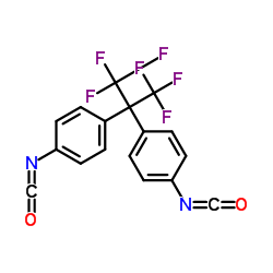 2,2-双(4-异氰酸苯基)六氟丙烷结构式