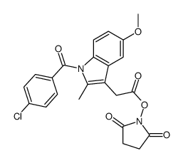 N-succinimidyl-1-(4-chlorobenzoyl)-5-methoxy-2-methyl-1H-indole-3-acetate structure