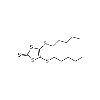 4,5-Bis(pentylthio)-1,3-dithiole-2-thione Structure