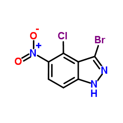 3-Bromo-4-chloro-5-nitro-1H-indazole picture