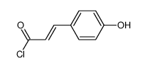 2-Propenoyl chloride, 3-(4-hydroxyphenyl)-, (2E)-结构式