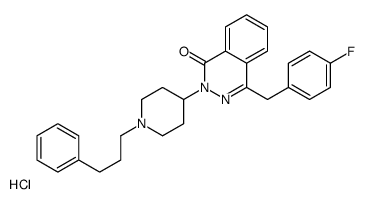 4-[(4-fluorophenyl)methyl]-2-[1-(3-phenylpropyl)piperidin-4-yl]phthalazin-1-one,hydrochloride Structure